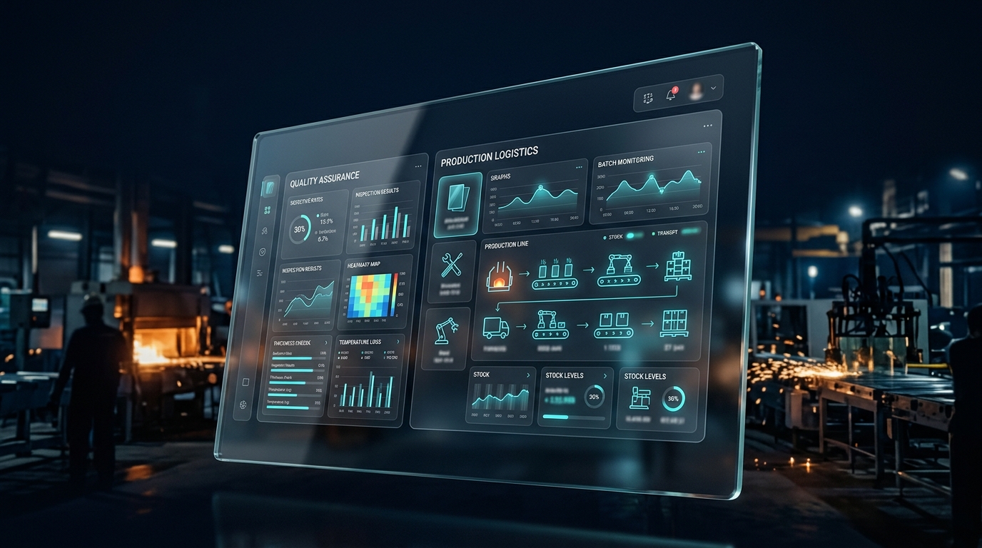 Panel del ERP Glass Management para el sector del vidrio
